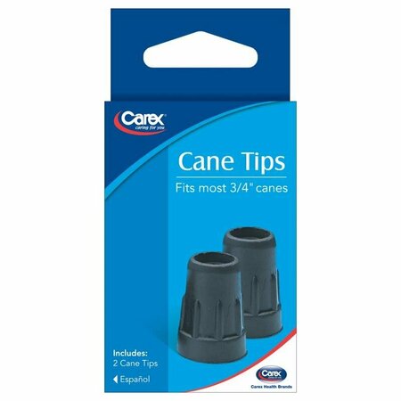 CAREX HEALTH BRANDS Carex Black Walking Cane Tips Rubber/Stainless Steel FGA71800 0000